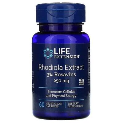 Родіоли Рожевої екстракт Life Extension Rhodiola Extract, 60 капсул