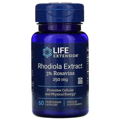 Родіоли Рожевої екстракт Life Extension Rhodiola Extract, 60 капсул