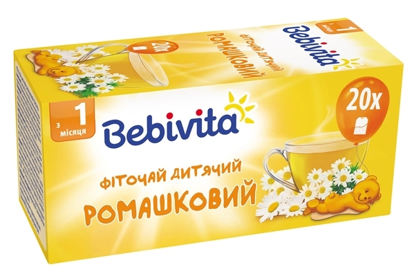 Фіточай Bebivita дитячий ромашковий, 20 фільтр-пакетів х 1,5 г