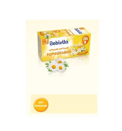 Фіточай Bebivita дитячий ромашковий, 20 фільтр-пакетів х 1,5 г