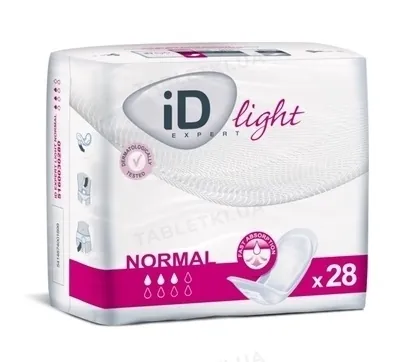 Прокладки урологічні iD Expert Light Normal для жінок, 28 штук