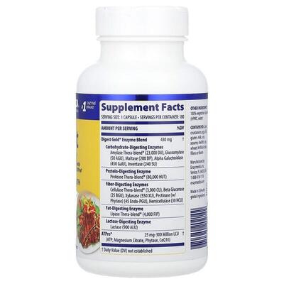 Пищеварительные ферменты Enzymedica Digest Gold with ATPro, 180 капсул