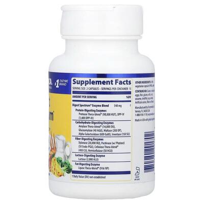 Пищеварительные ферменты Enzymedica Digest Spectrum, 30 капсул