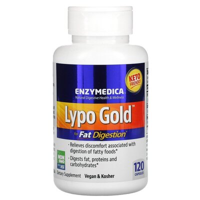 Травні ферменти Enzymedica Lypo Gold, 120 капсул