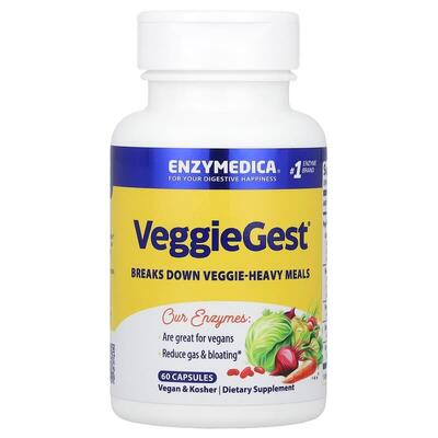 Пищеварительные ферменты Enzymedica VeggieGest, 60 капсул