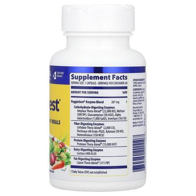 Пищеварительные ферменты Enzymedica VeggieGest, 60 капсул
