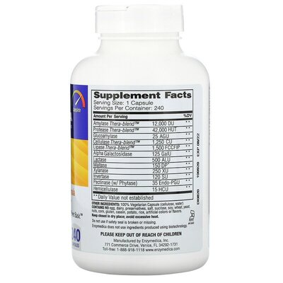 Полная формула ферментов Enzymedica Digest Complete Enzyme Formula, 240 капсул