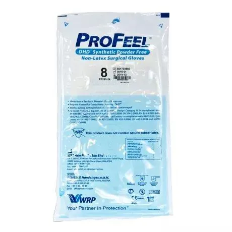Рукавички хірургічні ProFeel DHD Synthetic Powder Free неопренові без пудри, розмір 8,0 стерильні, пара