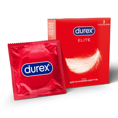 Презервативи латексні Durex Elite особливо тонкі, 3 штуки
