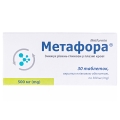 Метафора таблетки, в/плів. обол. по 500 мг №30 (10х3)