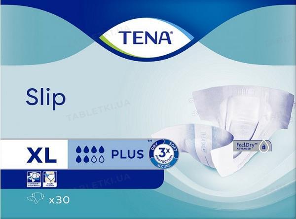 Підгузки для дорослих Tena Slip Plus Extra Large, 30 штук : інструкція ...