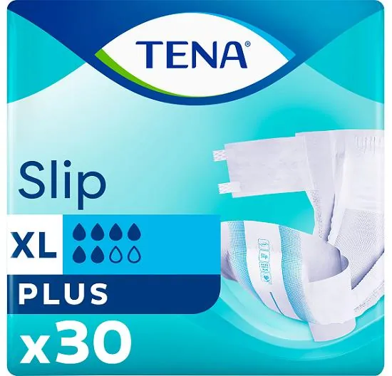Підгузки для дорослих Tena Slip Plus, розмір ХL (Extra Large), 30 штук