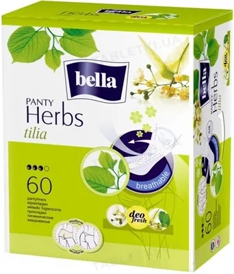 Прокладки гігієнічні щоденні Bella Panty Herbs tilia normal, 60 штук