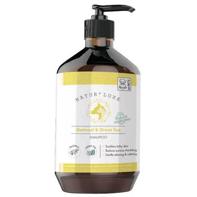 Шампунь M-Pets Natur'Luxe Oatmeal&Green Tea для чутливої шкіри собак з вівсянкою та зеленим чаєм, 500 мл