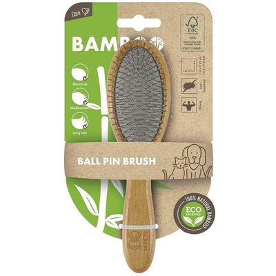 Щетка бамбуковая M-Pets Bamboo для расчесывания шерсти кошек и собак, 22х6 см