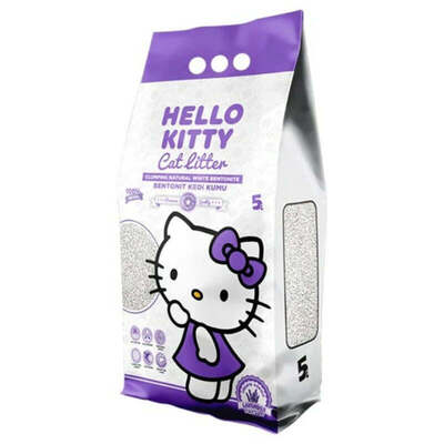 Наполнитель для кошачьего туалета Hello Kitty Cat Litter Lavender бентонитовый с ароматом лаванды, 4,3 кг (5 л)