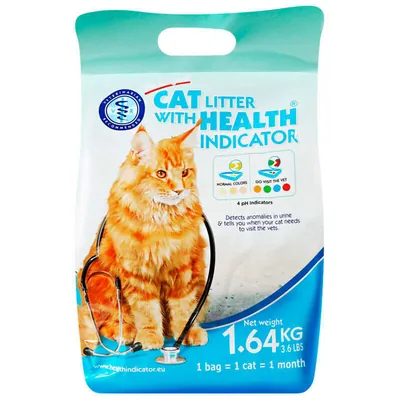 Наповнювач для котячих туалетів Holland Animal Care Cat litter with Health Indicator силікагелевий з індикатором здоров'я, 1,64 кг (3,8 л)