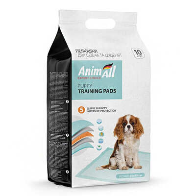 Пеленки для собак и щенков AnimAll Puppy Training Pads 60 х 90 см, 10 штук