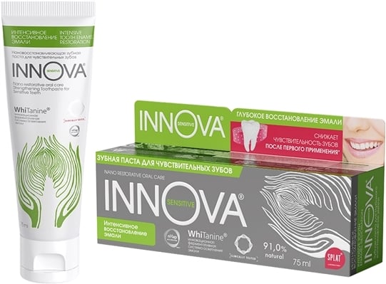 Зубная паста Innova Интенсивное восстановление эмали, 75 мл