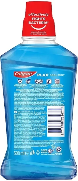 Ополіскувач для ротовій порожнини Colgate Plax Cool Mint Освіжаюча м'ята, 500 мл