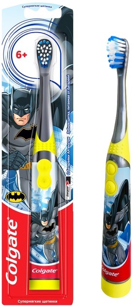 Электрическая зубная щетка Colgate Barbie/Batman, детская