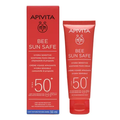 Крем для обличчя Apivita Bee Sun Safe SPF50+ заспокійливий, 50 мл