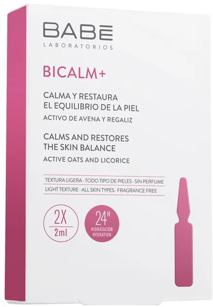 Ампули-концентрат Babe Laboratorios Ampule Solution Bicalm+ для усунення проявів куперозу та подразнень на шкірі, 2 шт х 2 мл