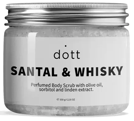 Скраб для тіла Dott Santal & Whisky парфумований з олією оливки, сорбітолом та екстрактом липи, 350 г