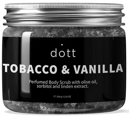 Скраб для тіла Dott Tobacco & Vanilla парфумований з олією оливки, сорбітолом та екстрактом липи, 350 г