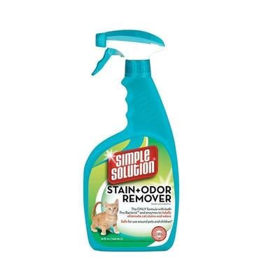 Средство для нейтрализации запахов и удаления стойких пятен Simple Solution Cat Stain and Odor Remover, 945 мл