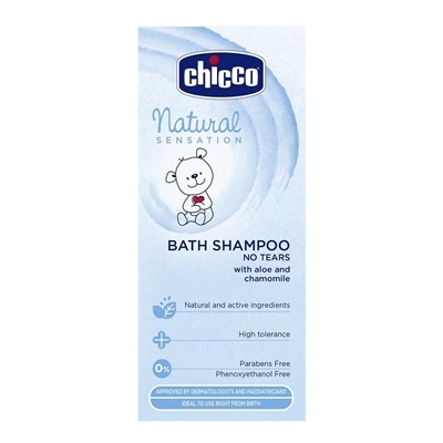 Шампунь-пена детский для ванн Chicco Natural Sensation Без слёз с алоэ и ромашкой (07714.10), 200 мл