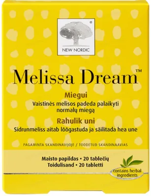 Комплекс для покращення сну New Nordic Melissa Dream таблетки №20