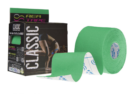 Кинезио тейп REA TAPE Classic 5 см х 5 м, зеленый