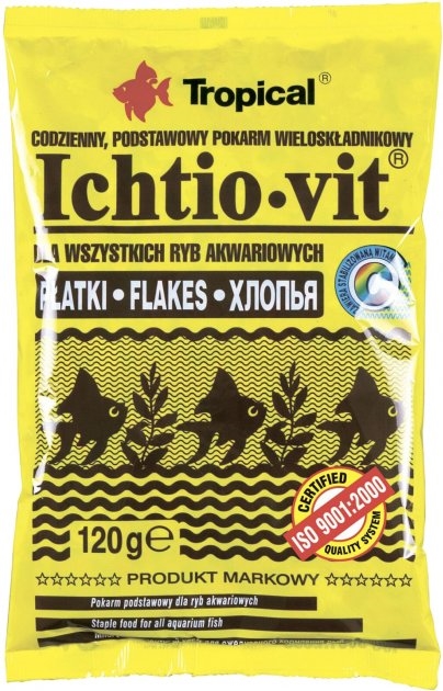 Корм для рыб Tropical Ichtio-vit универсальный в хлопьях, 1 л/120 г