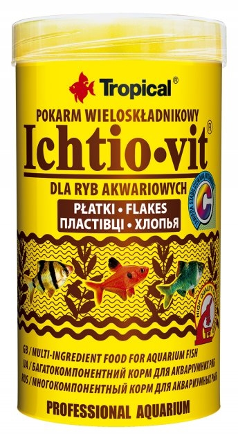 Корм для рыб Tropical Ichtio-vit универсальный в хлопьях, 100 мл/20 г