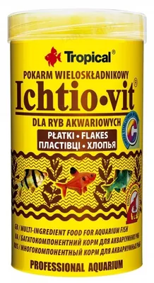 Корм для риб Tropical Ichtio-vit універсальний у пластівцях, 100 мл/20 г