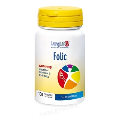 Лонг Лайф Folic капсули по 400 мкг №100