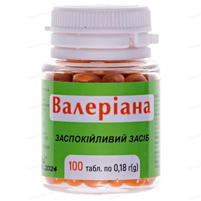 Валеріана таблетки по 0.18 г №100 у бан.