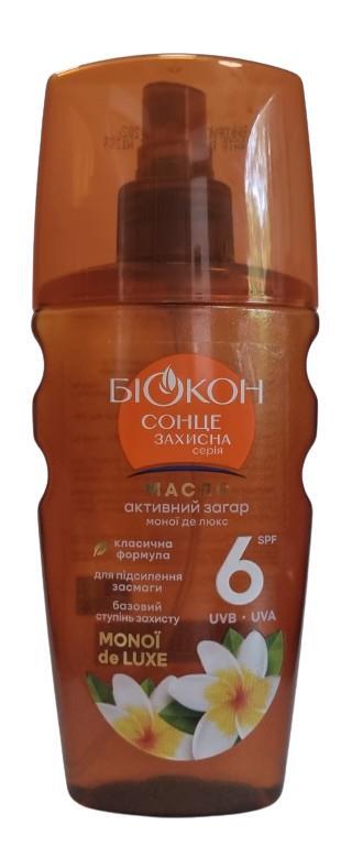 Масло Биокон ??n?? de Luxe SPF 6 для активного загара, 160 мл