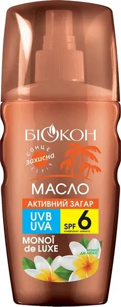 Олія сонцезахисна Біокон SPF6 Активна засмага Моnої de Luxe, 160 мл