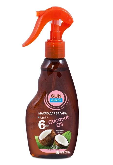 Масло для загара Sun Energy Coconut oil, 200 мл
