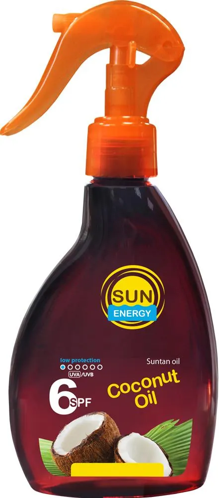 Олія для засмаги Sun Energy SPF6 Coconut oil, 200 мл
