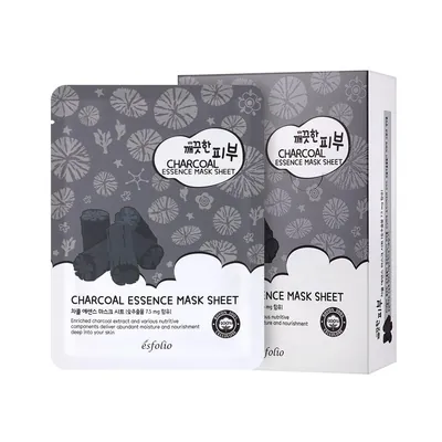 Маска тканинна для обличчя Esfolio Pure Skin з вугіллям, 25 мл