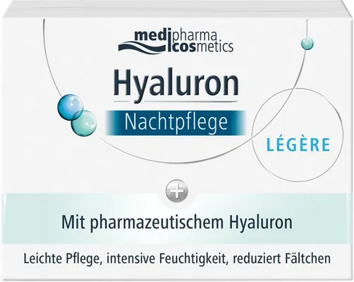 Крем для обличчя Medipharma Cosmetics Hyaluron Legere нічний зволожуючий, 50 мл