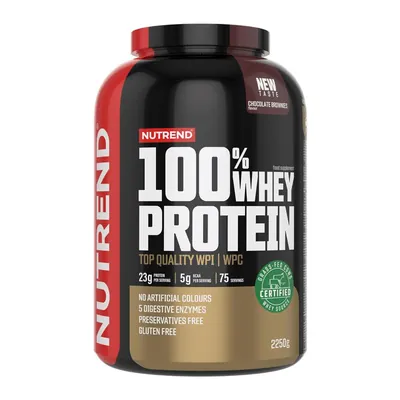 Протеїн сироватковий змішаний Nutrend 100% Whey Protein шоколадний брауні, 2250 г