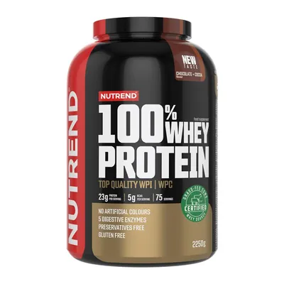 Протеїн сироватковий змішаний Nutrend 100% Whey Protein шоколад-какао, 2250 г