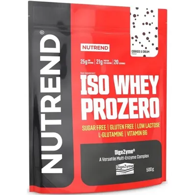 Протеїн сироватковий ізолят Nutrend Iso Whey Prozero печиво з кремом, 500 г
