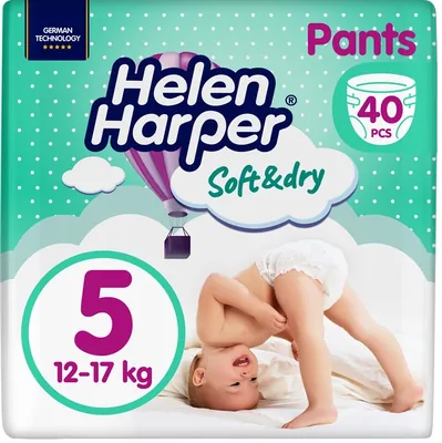 Підгузки-трусики Helen Harper Soft & Dry pants розмір 5 Junior 12-17 кг, 40 шт
