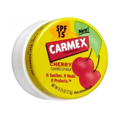 Бальзам для губ Carmex SPF15 со вкусом Вишни, баночка, 7.5 г