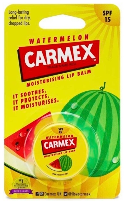 Бальзам для губ Carmex SPF15 со вкусом Арбуза, 7,5 г баночка